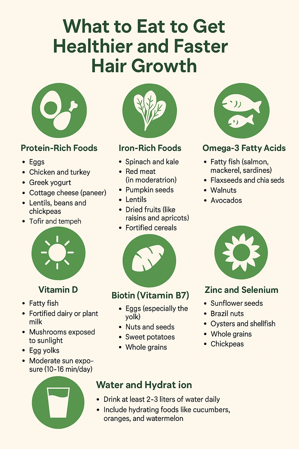 What to eat to get healthier and faster hair growth